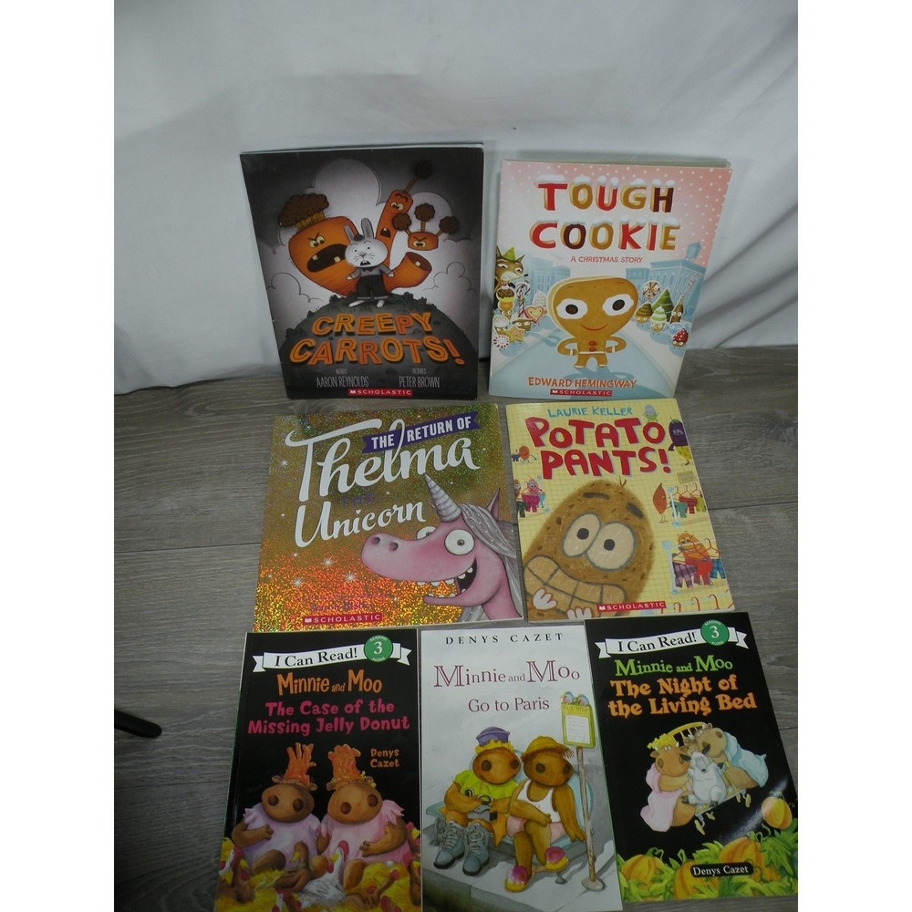 Lot of 7 Children's Books Picture Chapter Scholastic I Can Read Minnie Moo